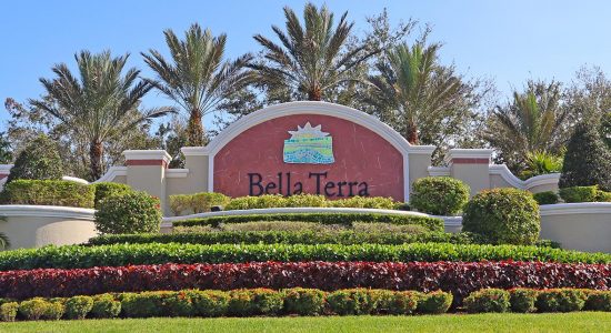 Bella Terra community entrance sign Estero Florida