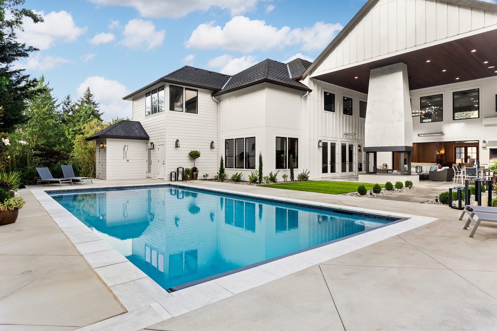 Modern Southwest Florida home with resort-style backyard pool