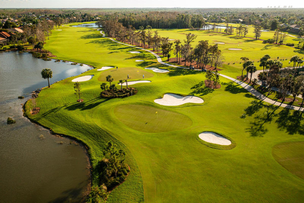 Wildcat Run Arnold Palmer Signature golf course aerial view Estero Florida